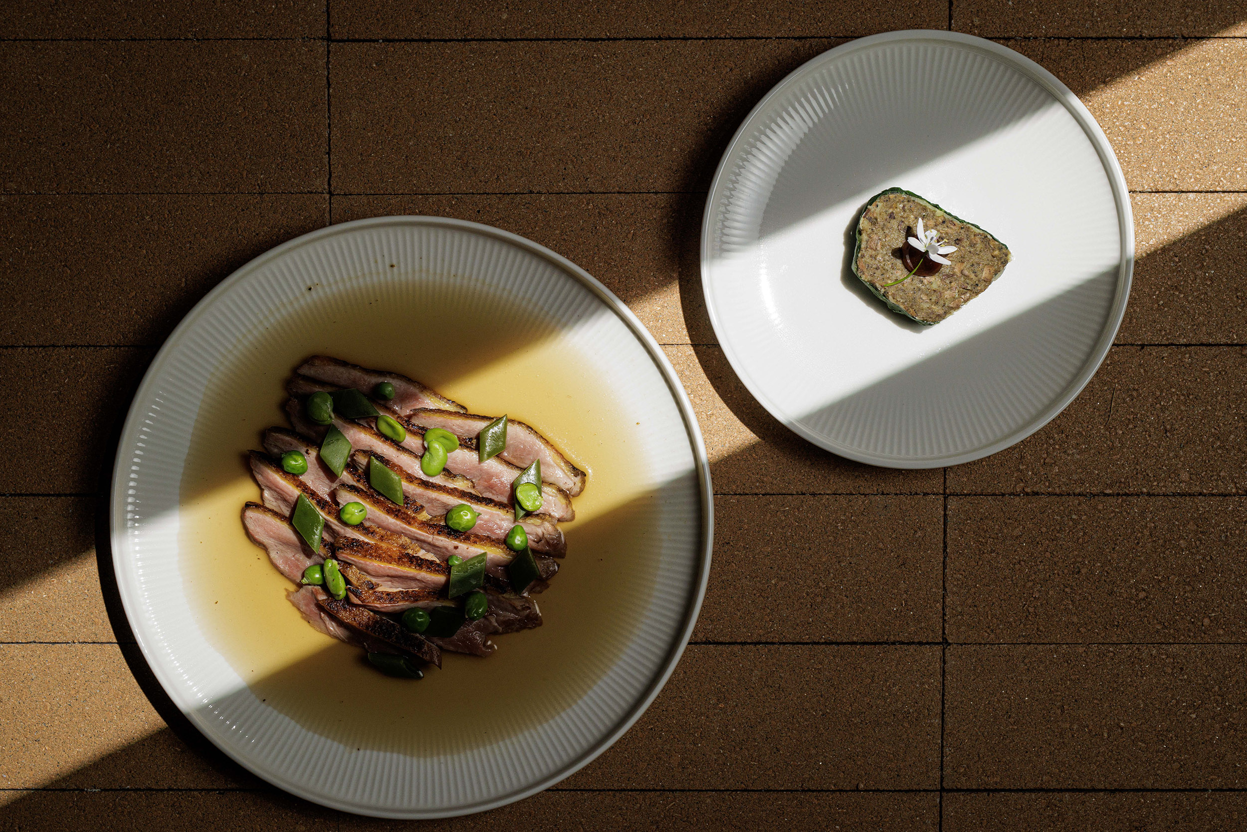 Two ways with duck at SantoPalato. Photo by Guerrieri Fotografia.